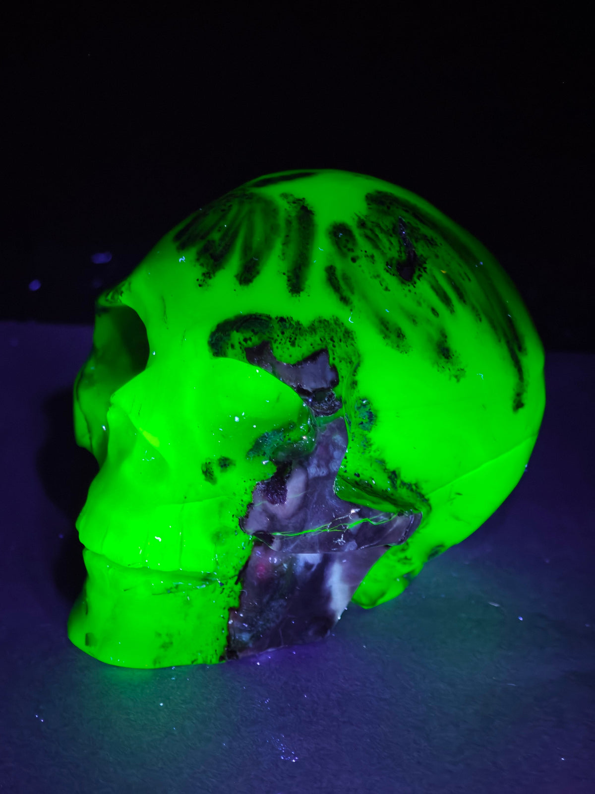 Volcano Agate Skull