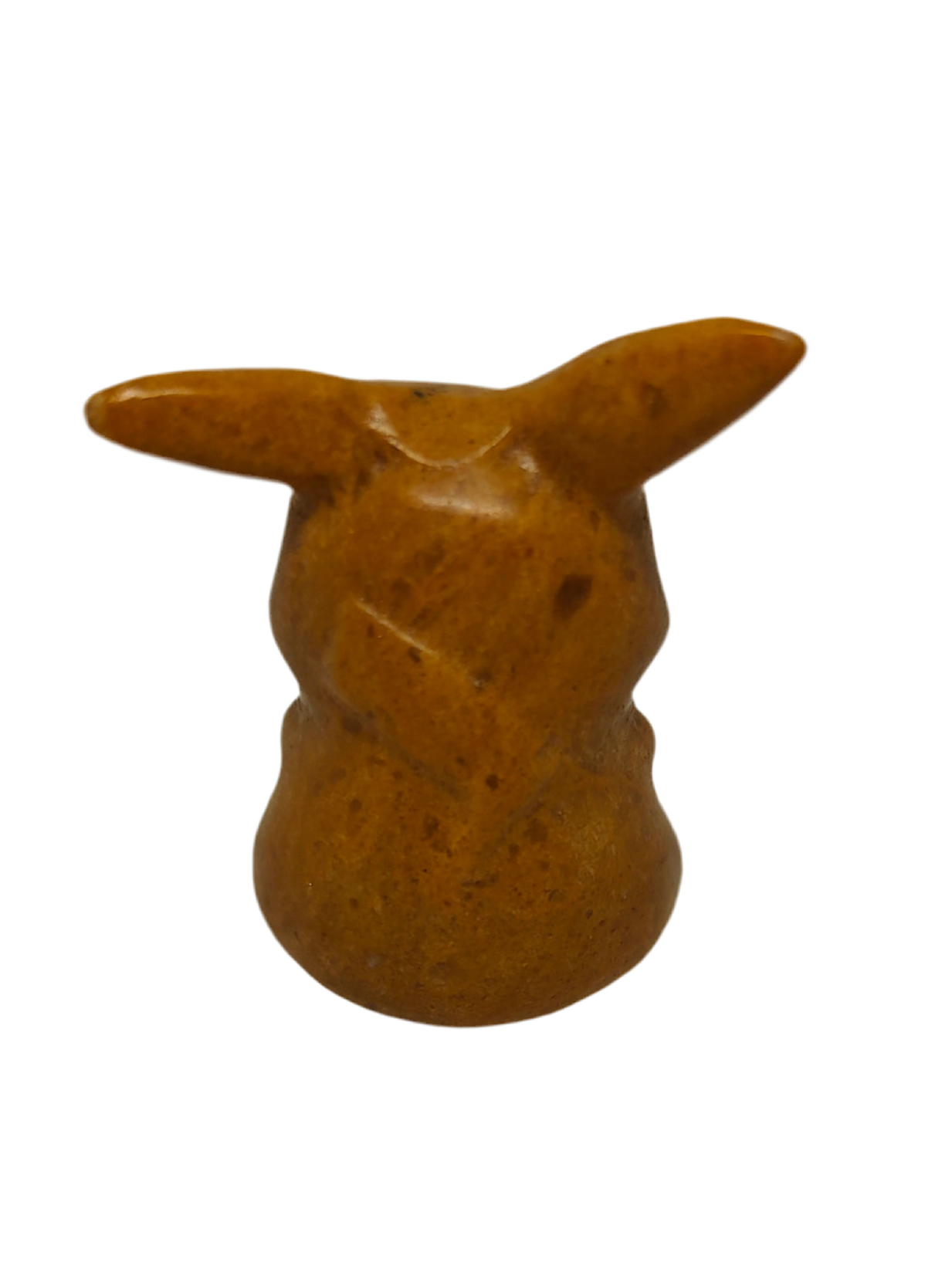 Yellow Jade Pikachu Pokemon  Carving 2"