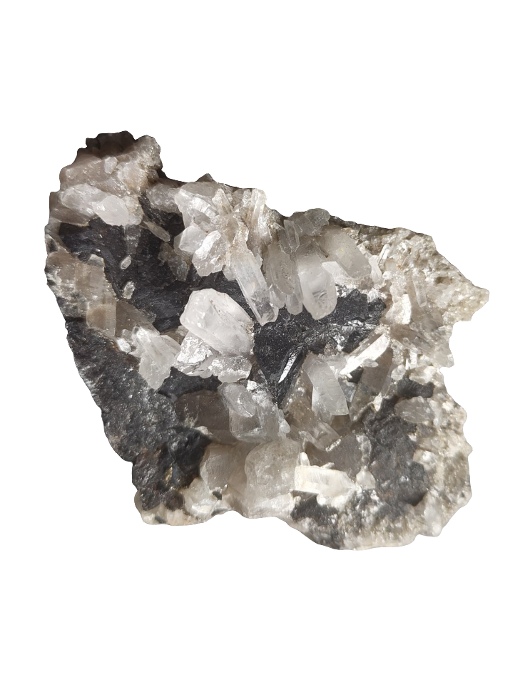 Clear Quartz and Black Tourmaline Specimen 3.5”
