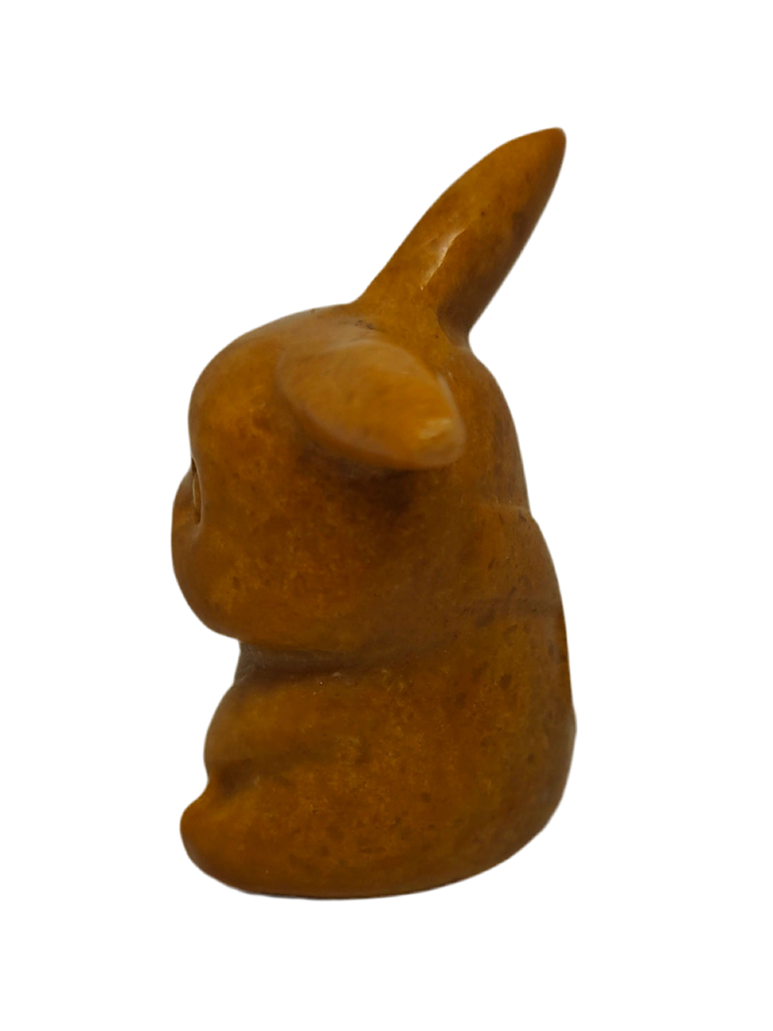 Yellow Jade Pikachu Pokemon  Carving 2"