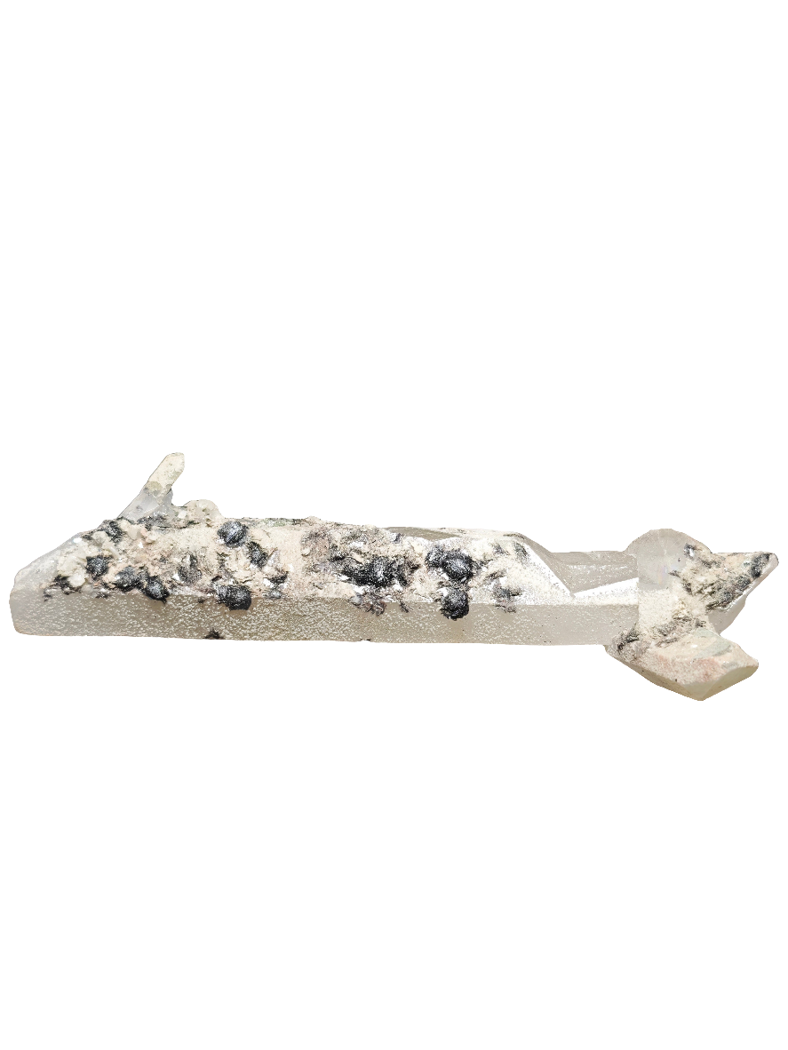Galena on Clear Quartz Cluster 5"