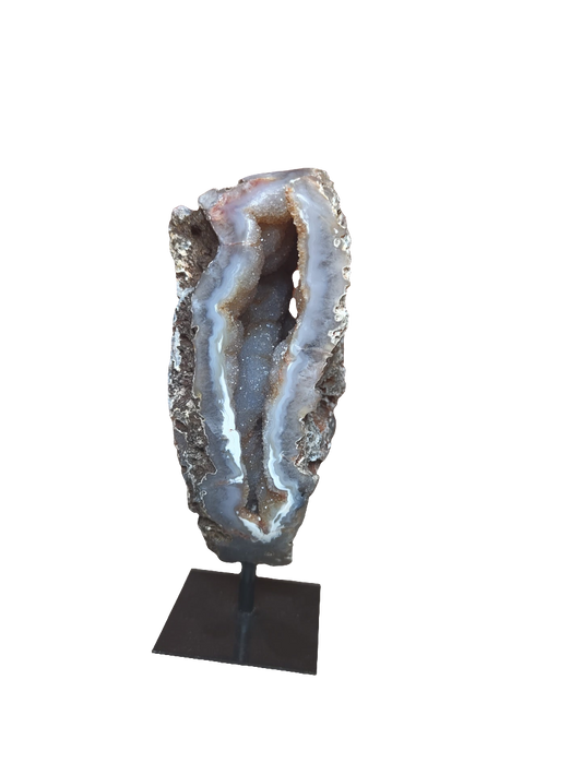 Agate Geode on Stand 6.5"