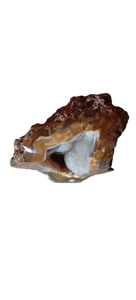 Agate Geode on Stand 5.5"