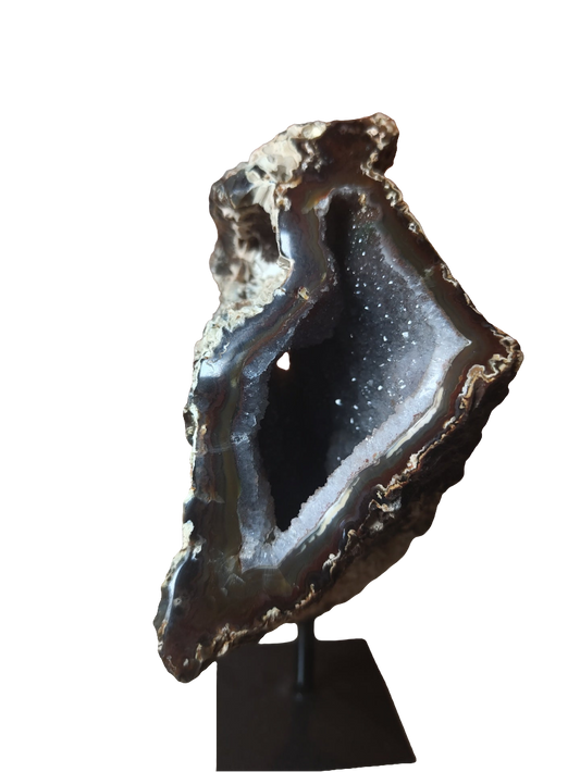 Agate Geode on Stand 6 "