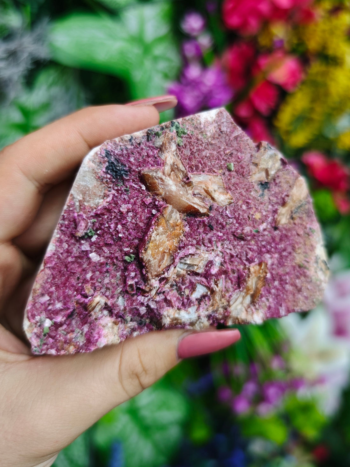 Cobalto Calcite, Malachite, with Cerussite Raw Stone
