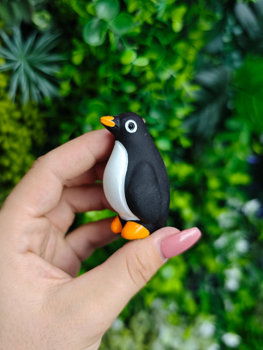 Obsidian Penguin Carving