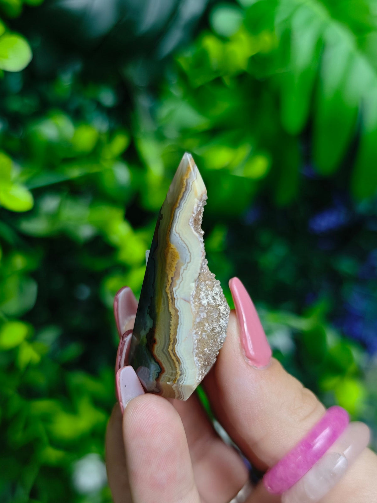 Brazilian Golden Druzy Agate Point