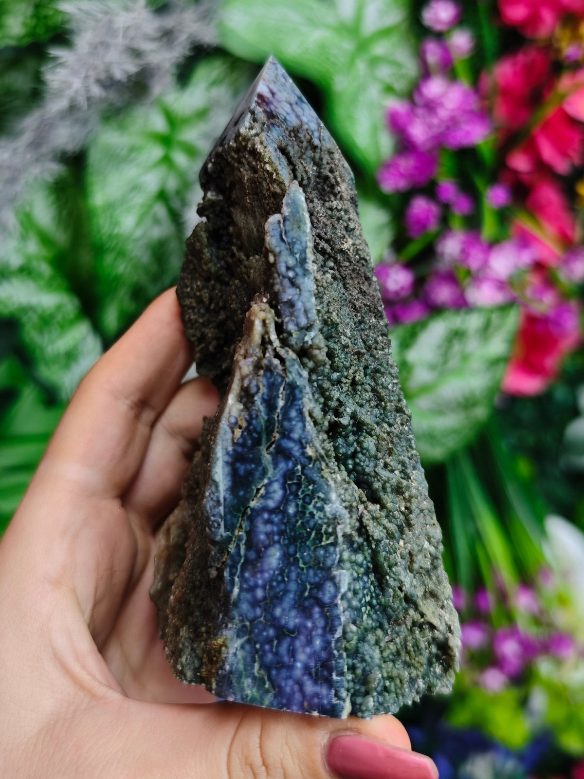 Grape Agate Half Raw Tower