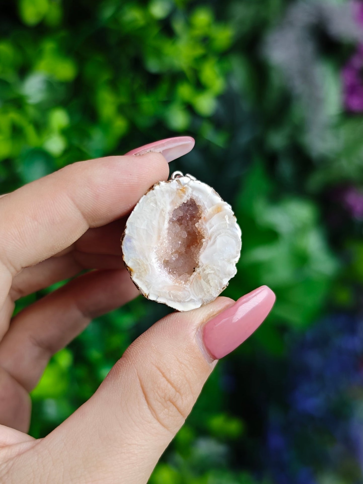 Agate Geode Keychain