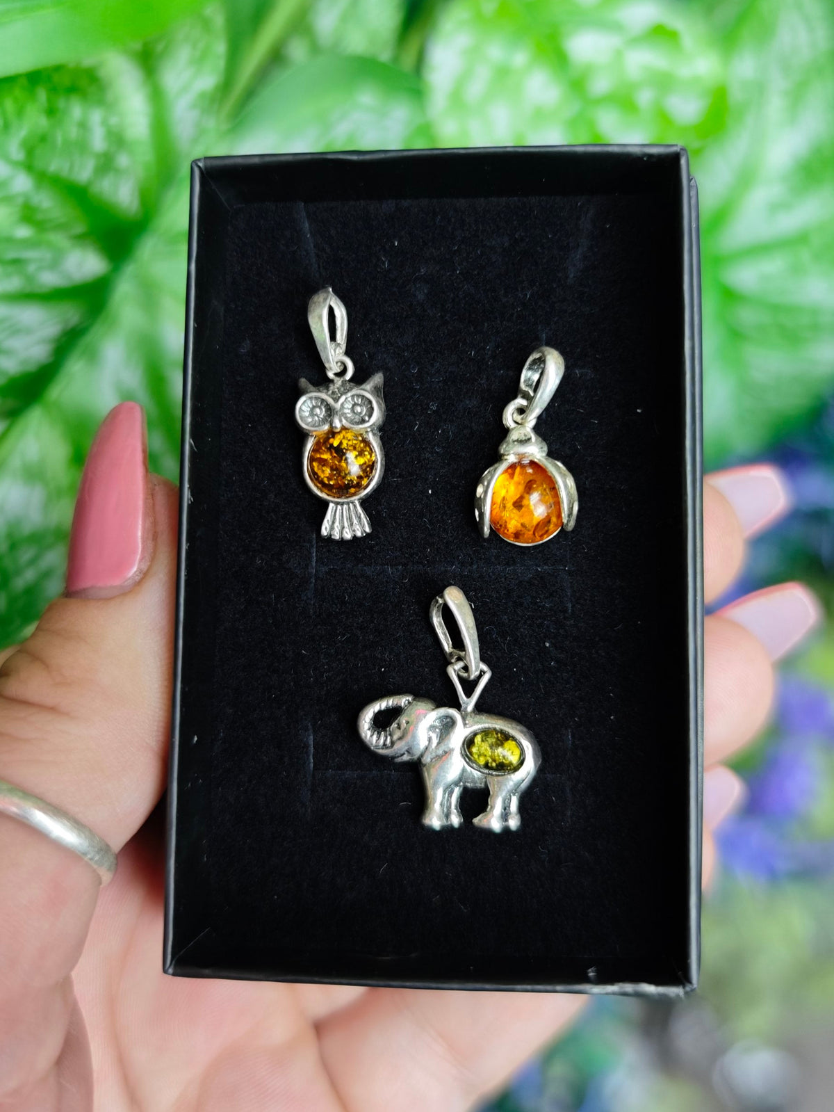 Baltic Amber Sterling Silver Pendants