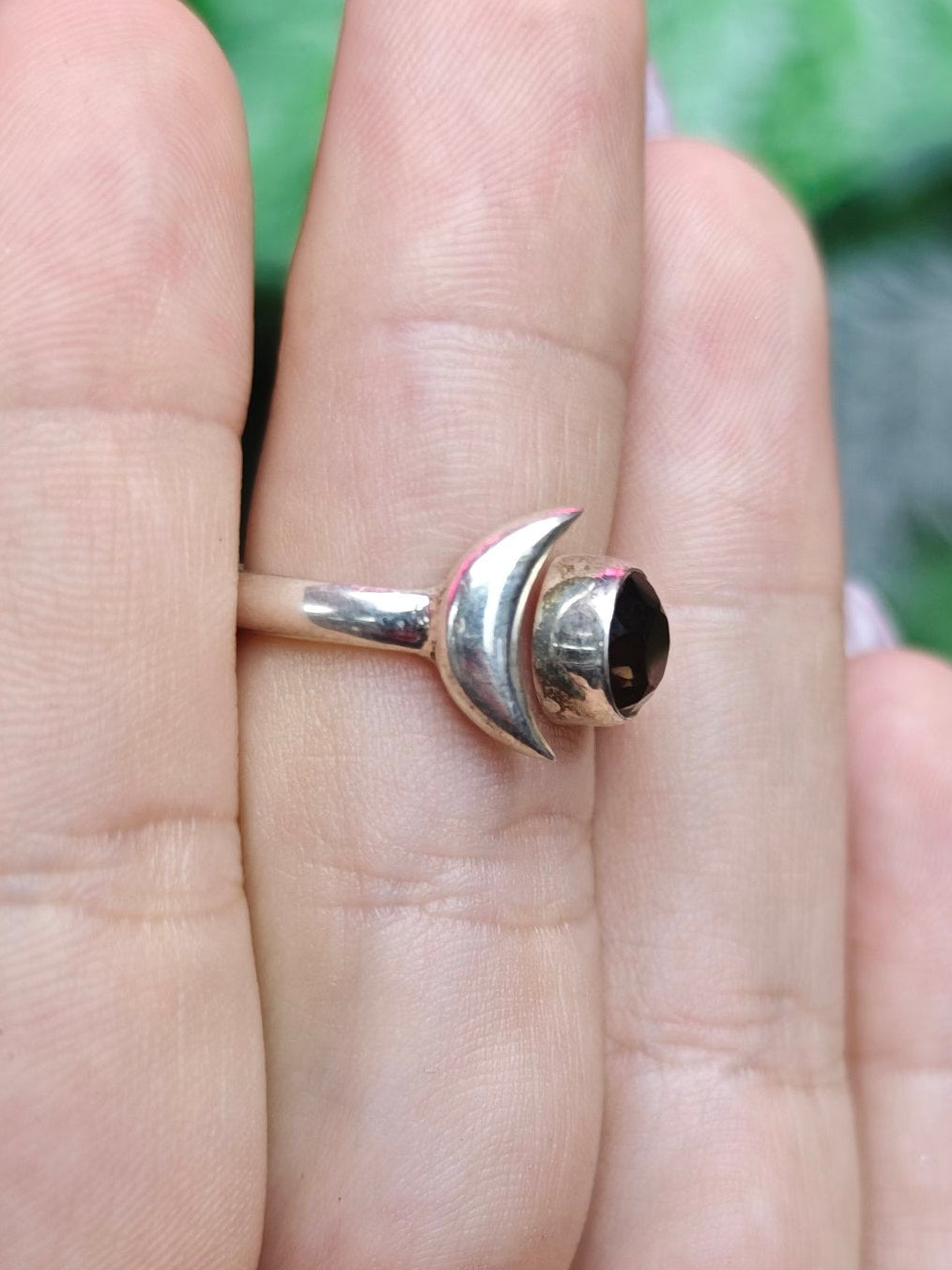 Smoky Quartz Ring Size 7 Sterling Silver