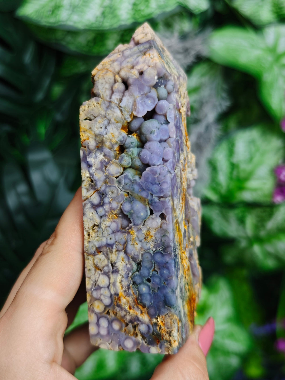 Grape Agate Half Raw Tower