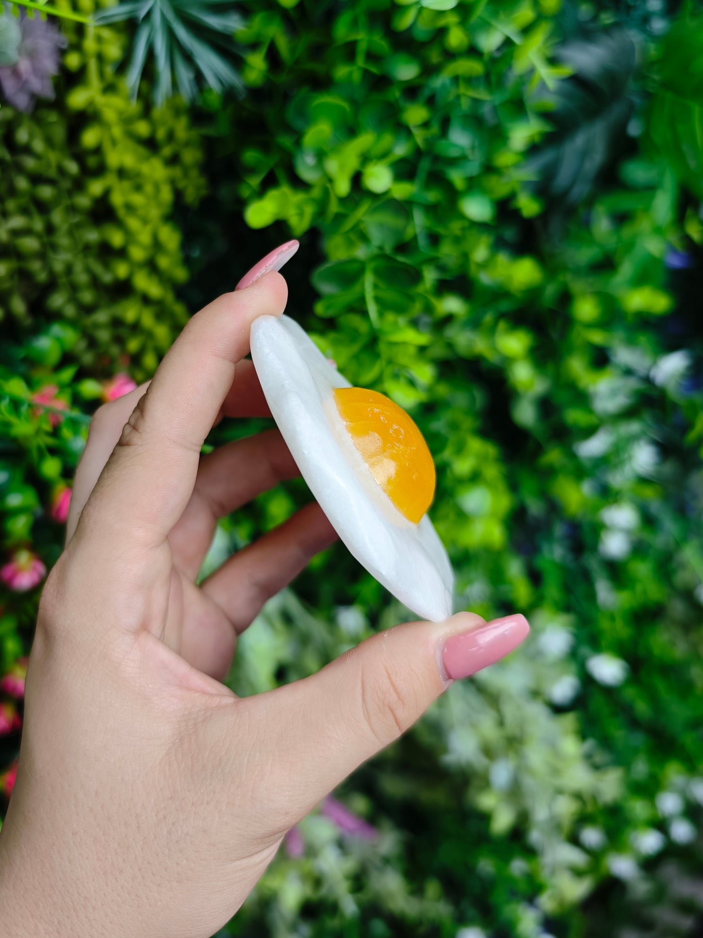 Jade and Calcite Egg Carving