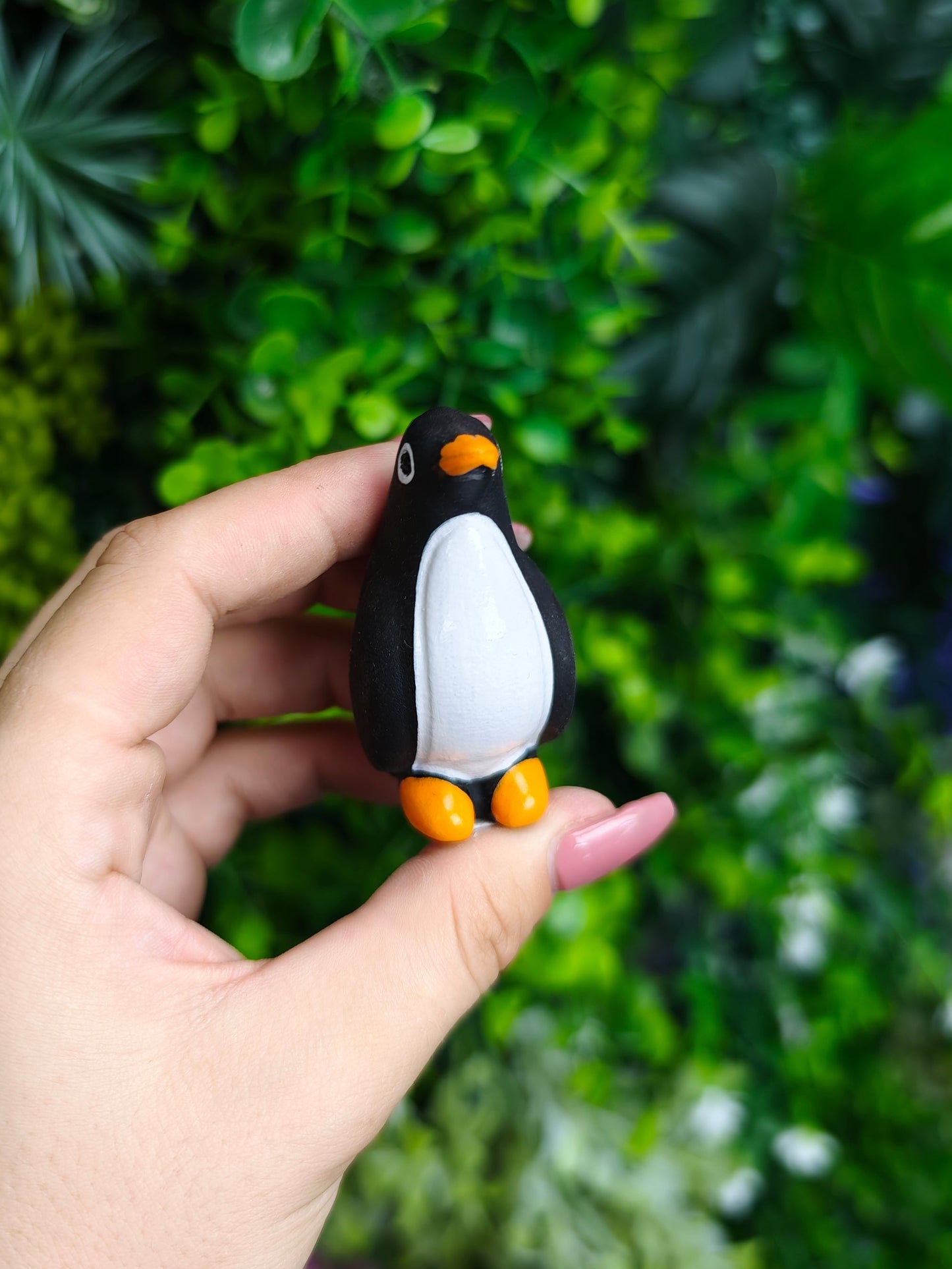 Obsidian Penguin Carving