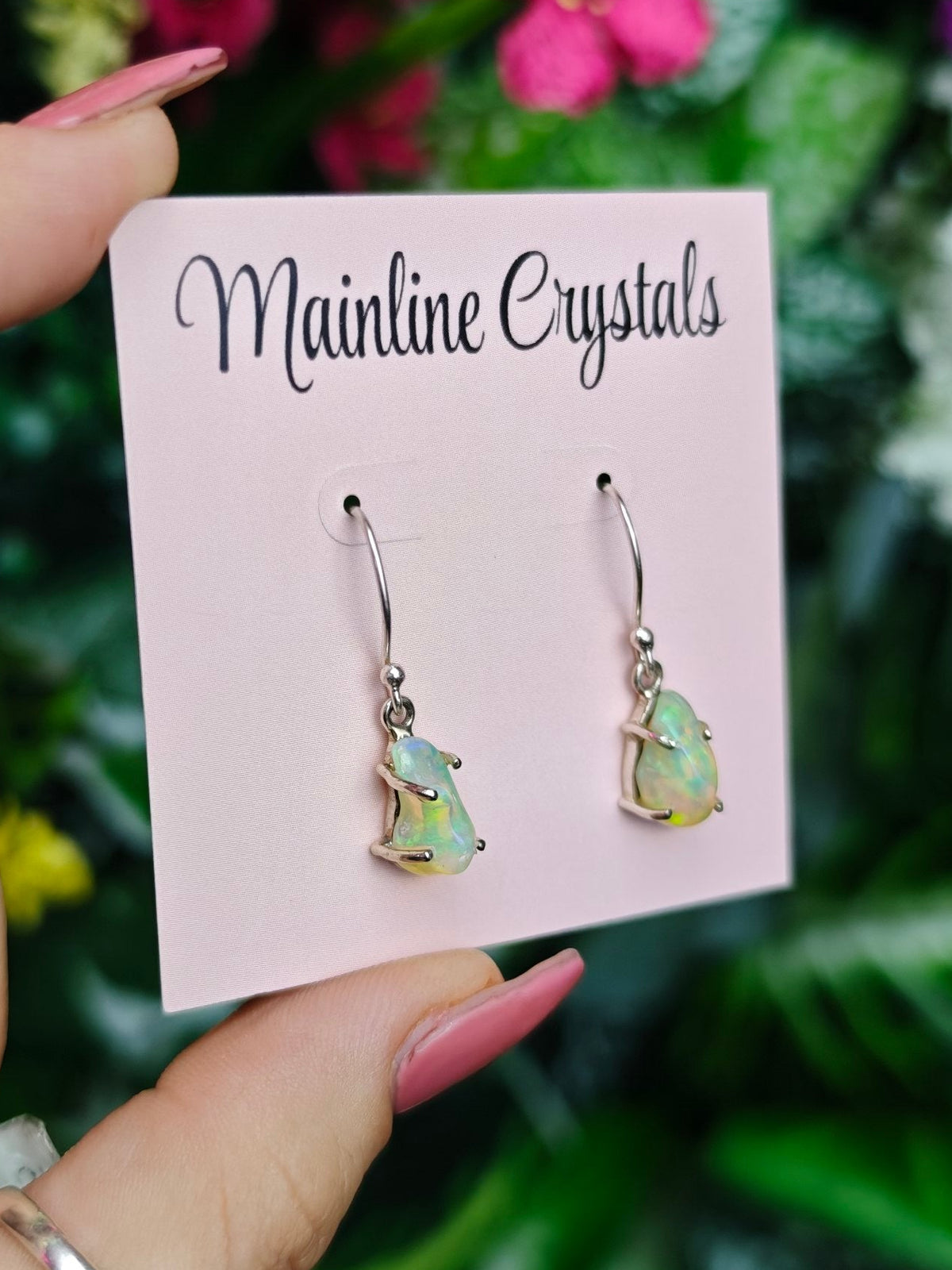 Ethiopian Opal Sterling Silver Earring