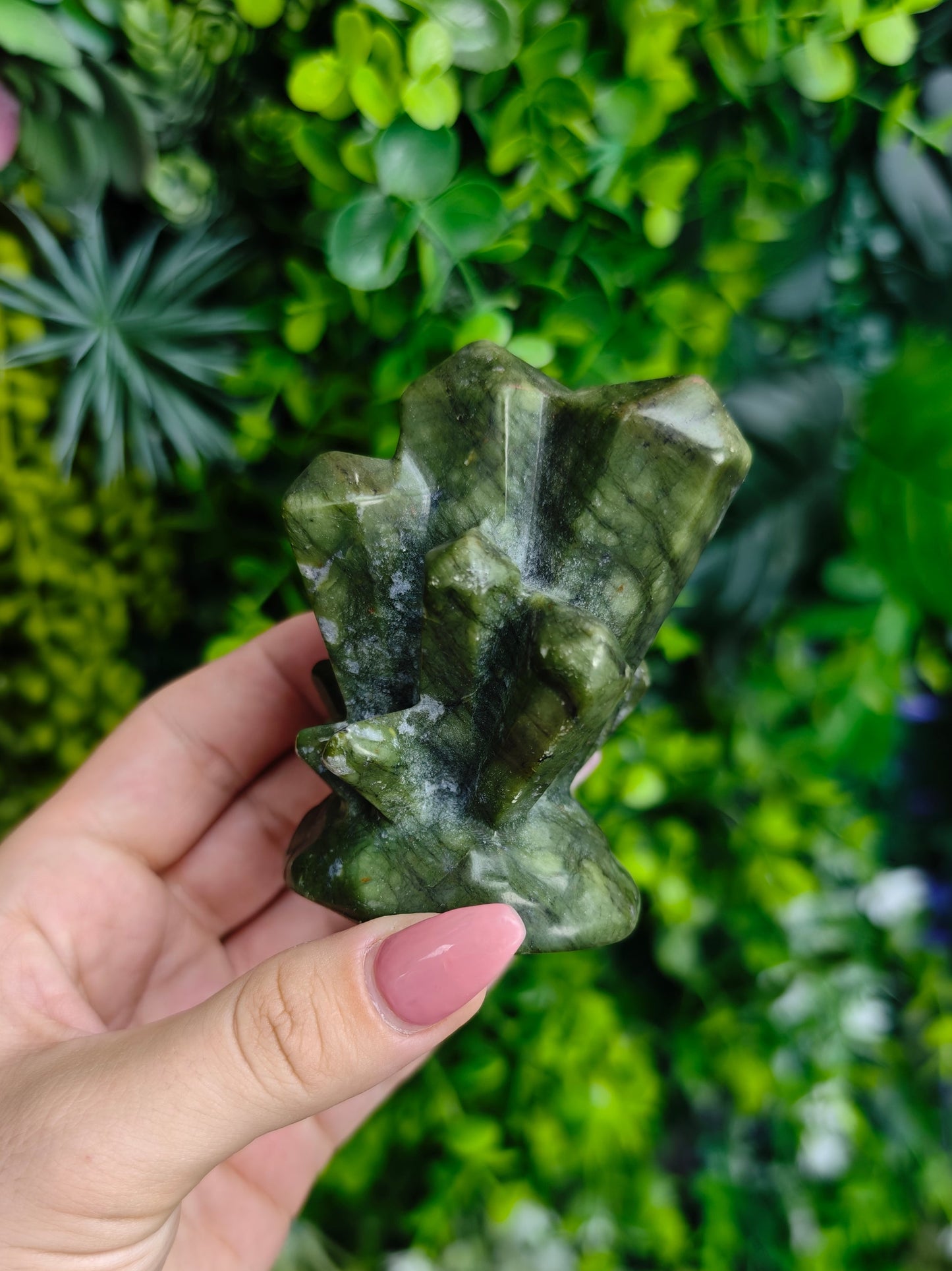 Green Jade Crystal Carving