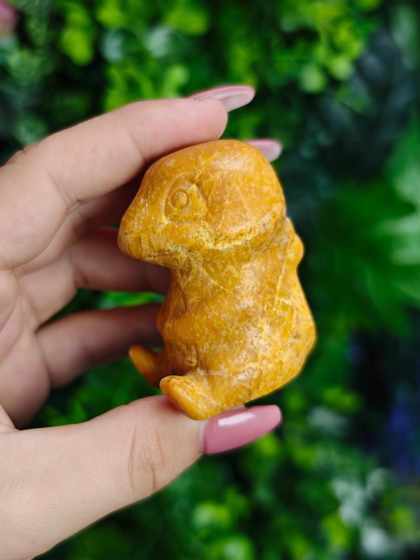 Yellow Jade Charmander Carving