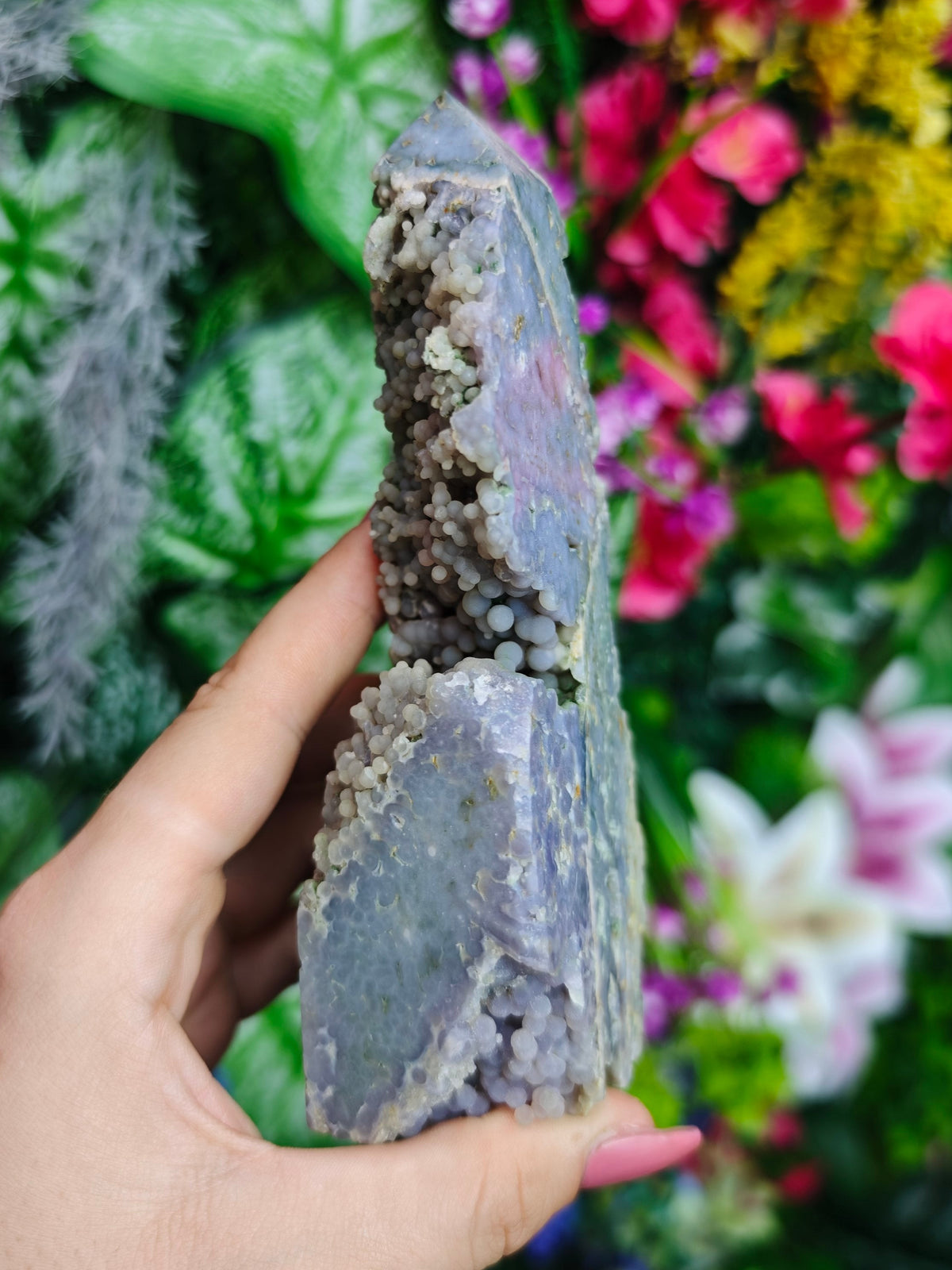 Grape Agate Half Raw Tower