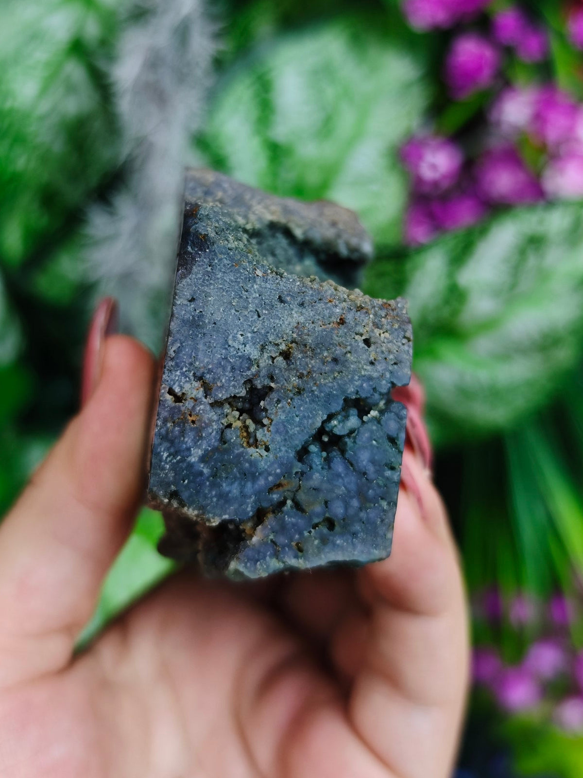 Grape Agate Half Raw Tower