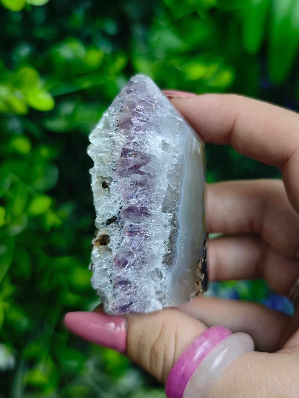 Brazilian Amethyst & Agate Druzy Tower