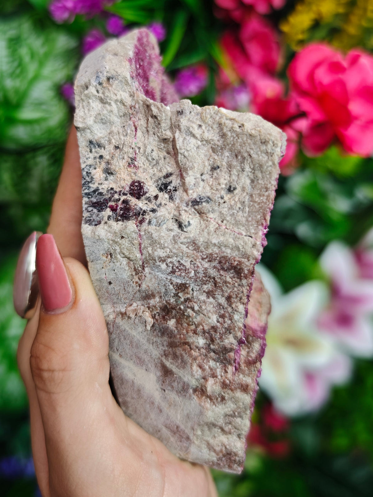 Cobalto Calcite with Malachite Raw Stone