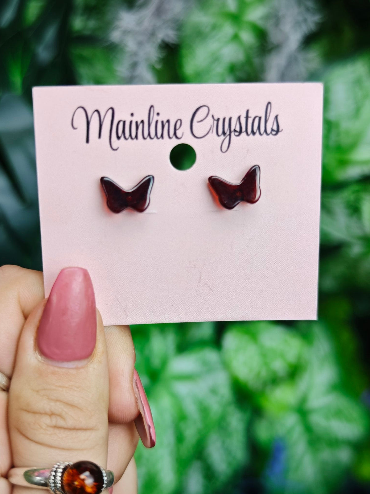 Baltic Amber Carving Sterling Silver Earrings