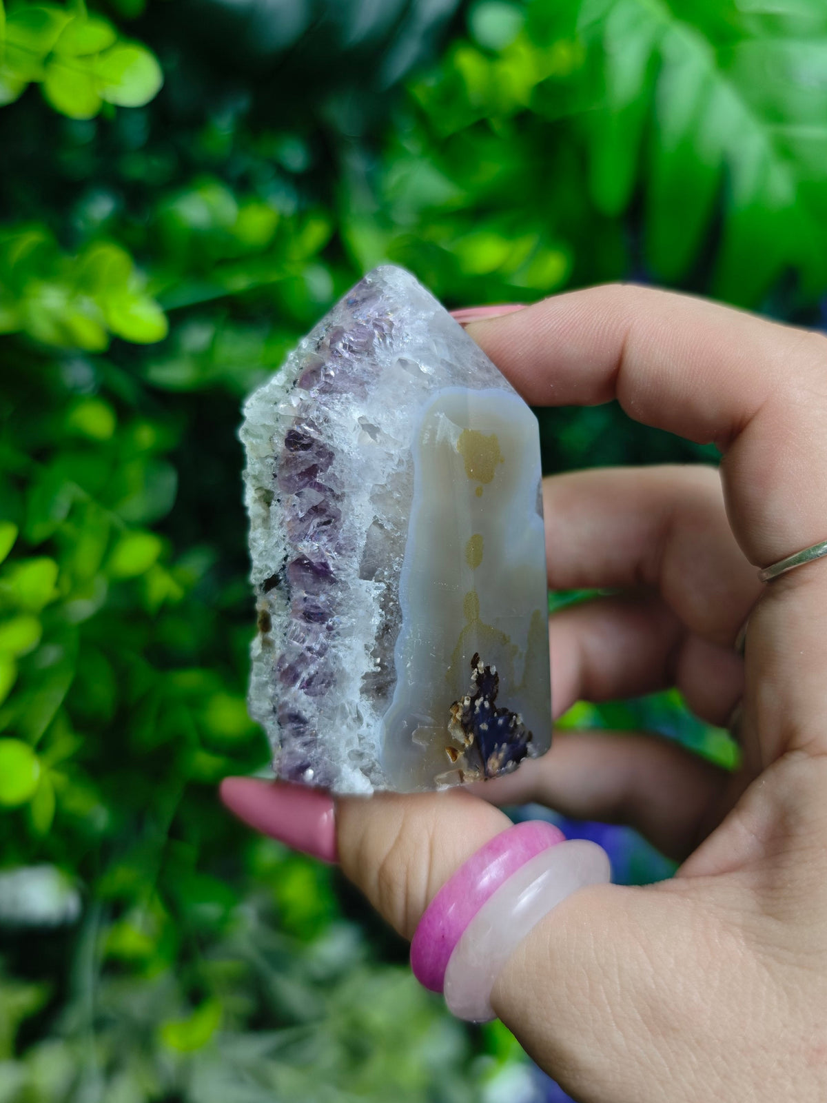 Brazilian Amethyst & Agate Druzy Tower