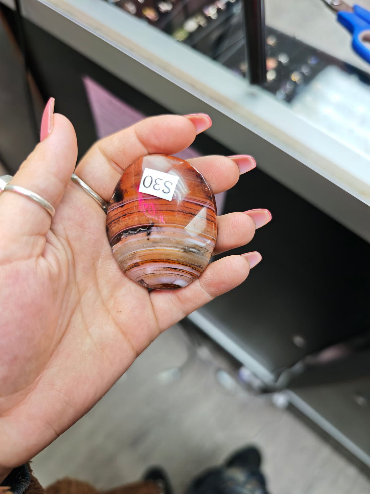 Sardonyx Palm Stone