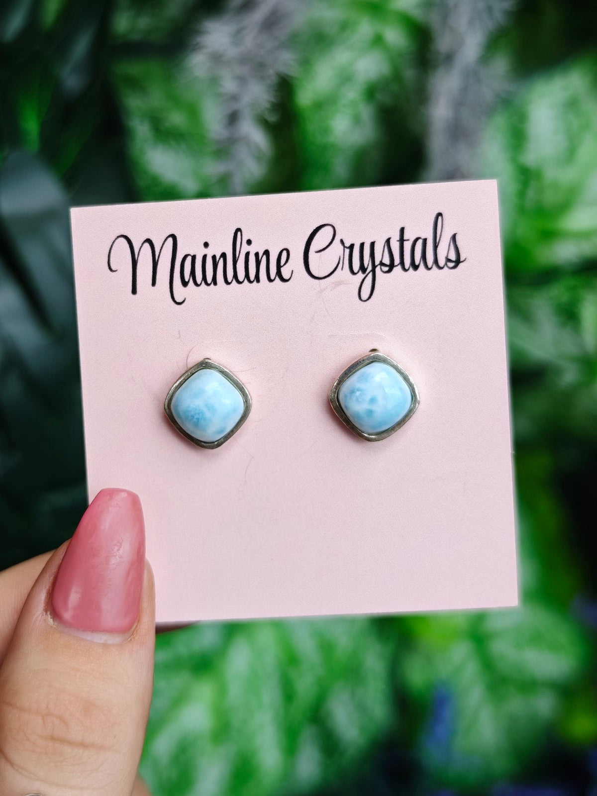 Larimar Sterling Silver Earrings