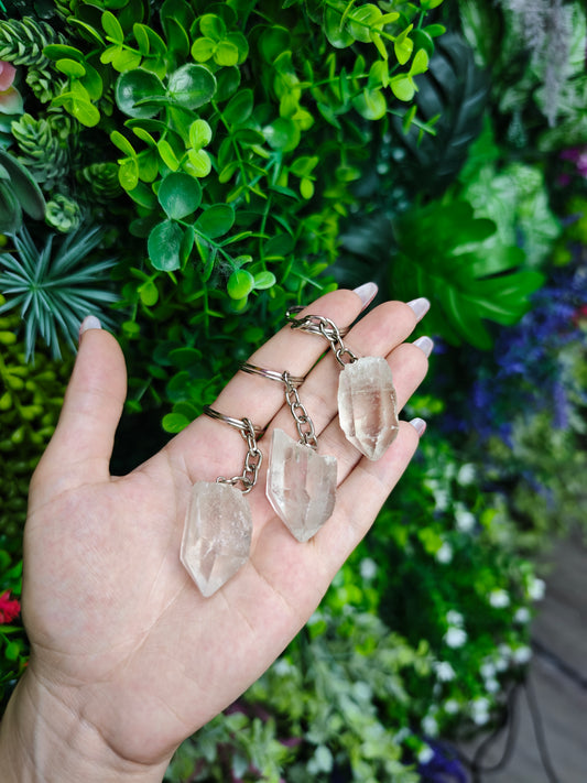 Clear Quartz Keychain