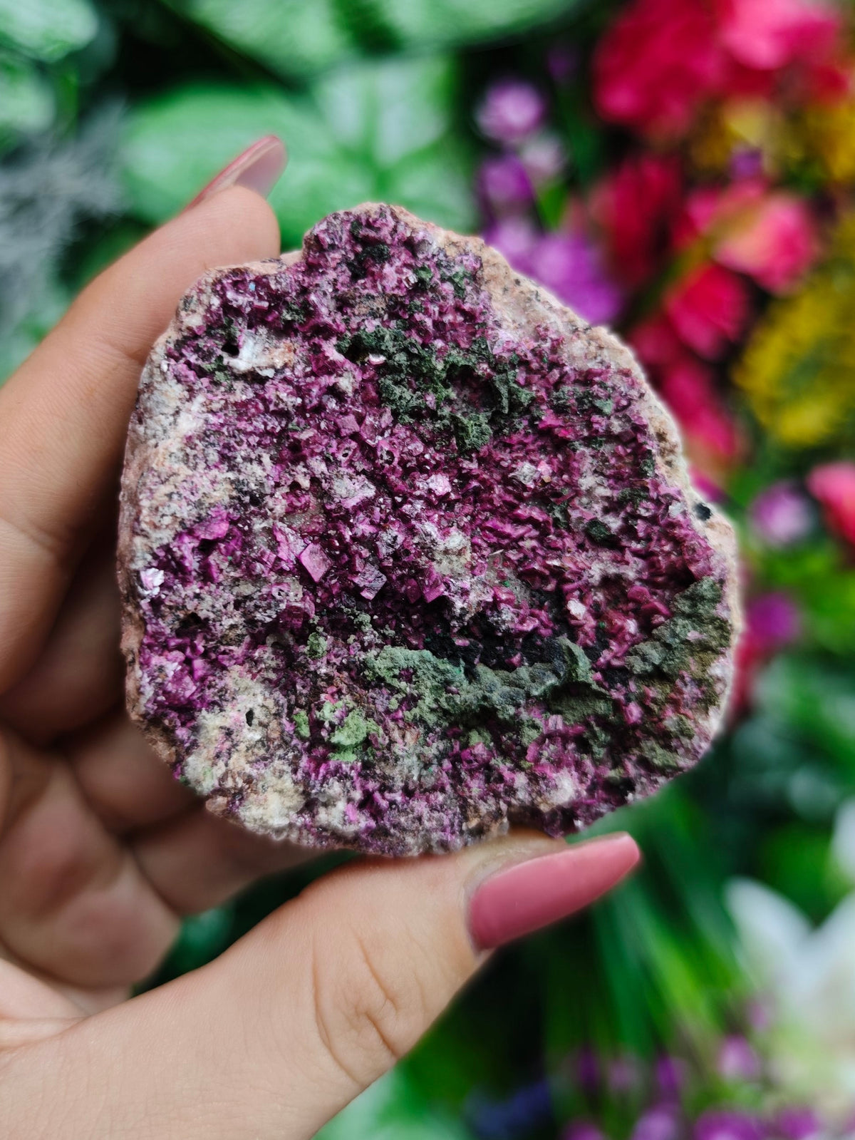Cobalto Calcite with Malachite Raw Stone