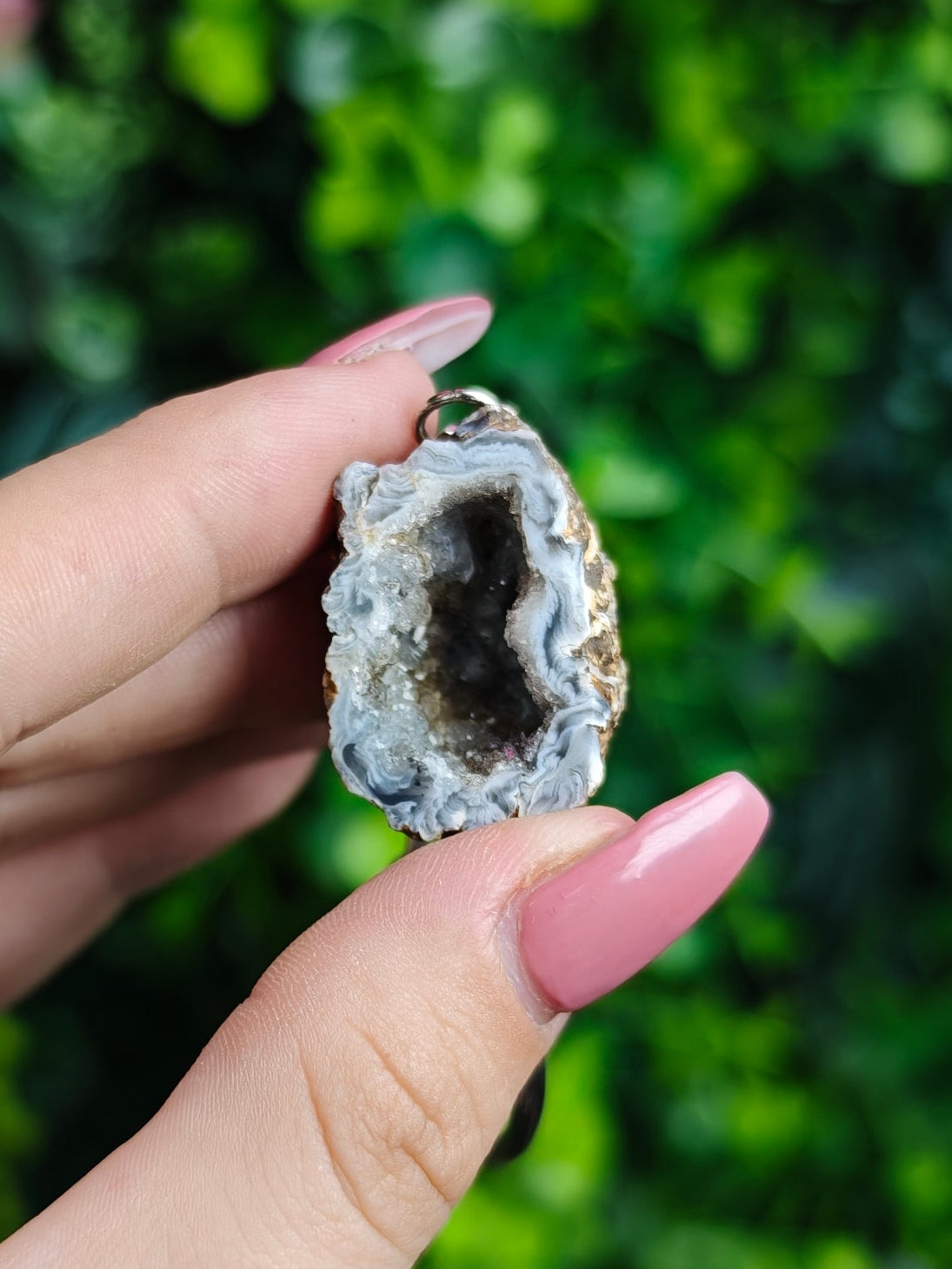 Agate Geode Keychain
