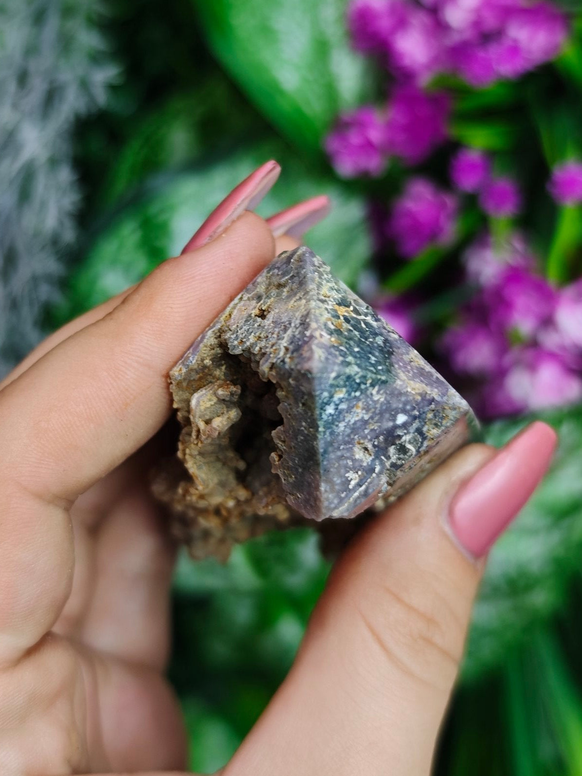 Grape Agate Half Raw Tower