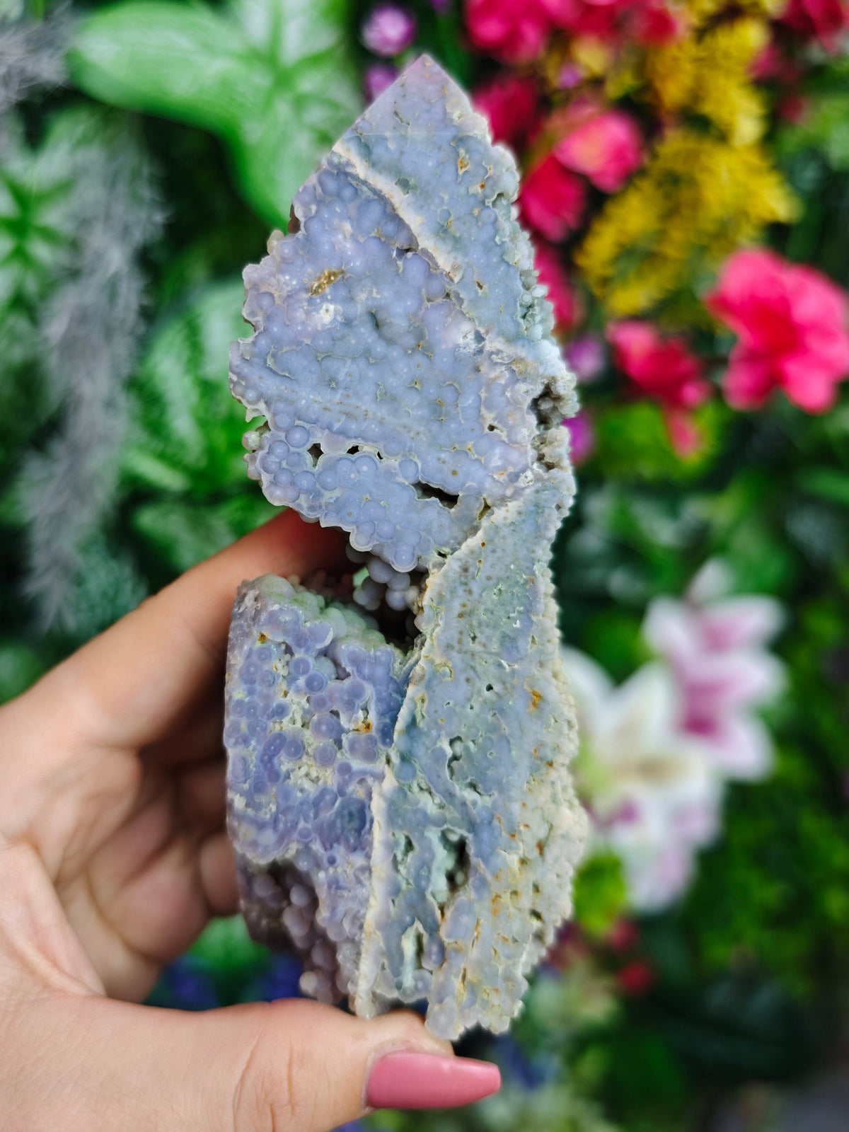 Grape Agate Half Raw Tower