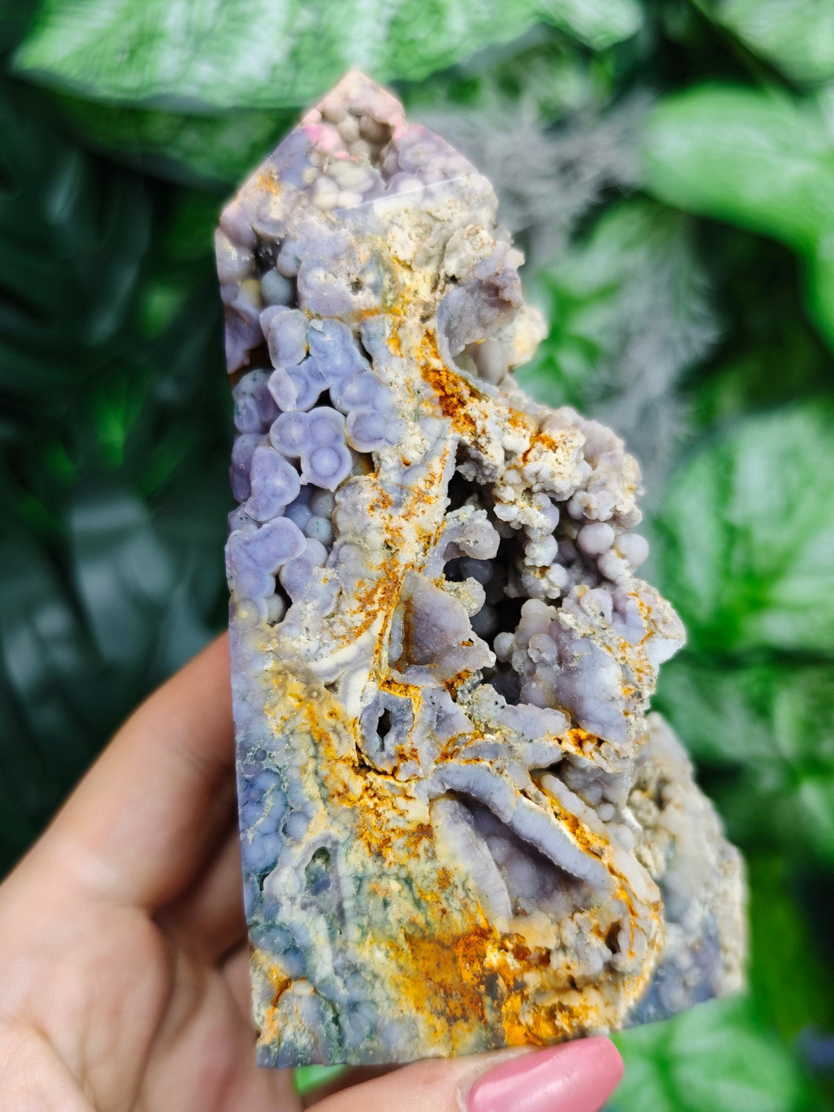 Grape Agate Half Raw Tower