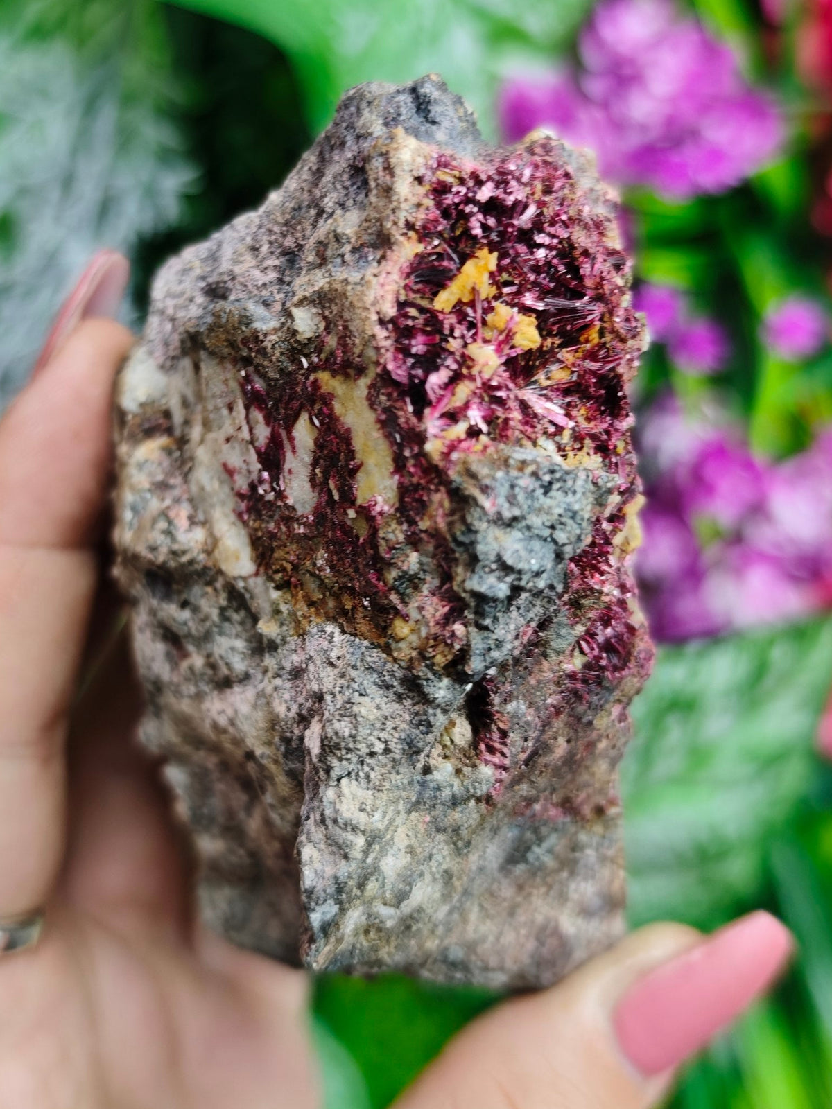 Cobalto Calcite with Malachite Raw Stone
