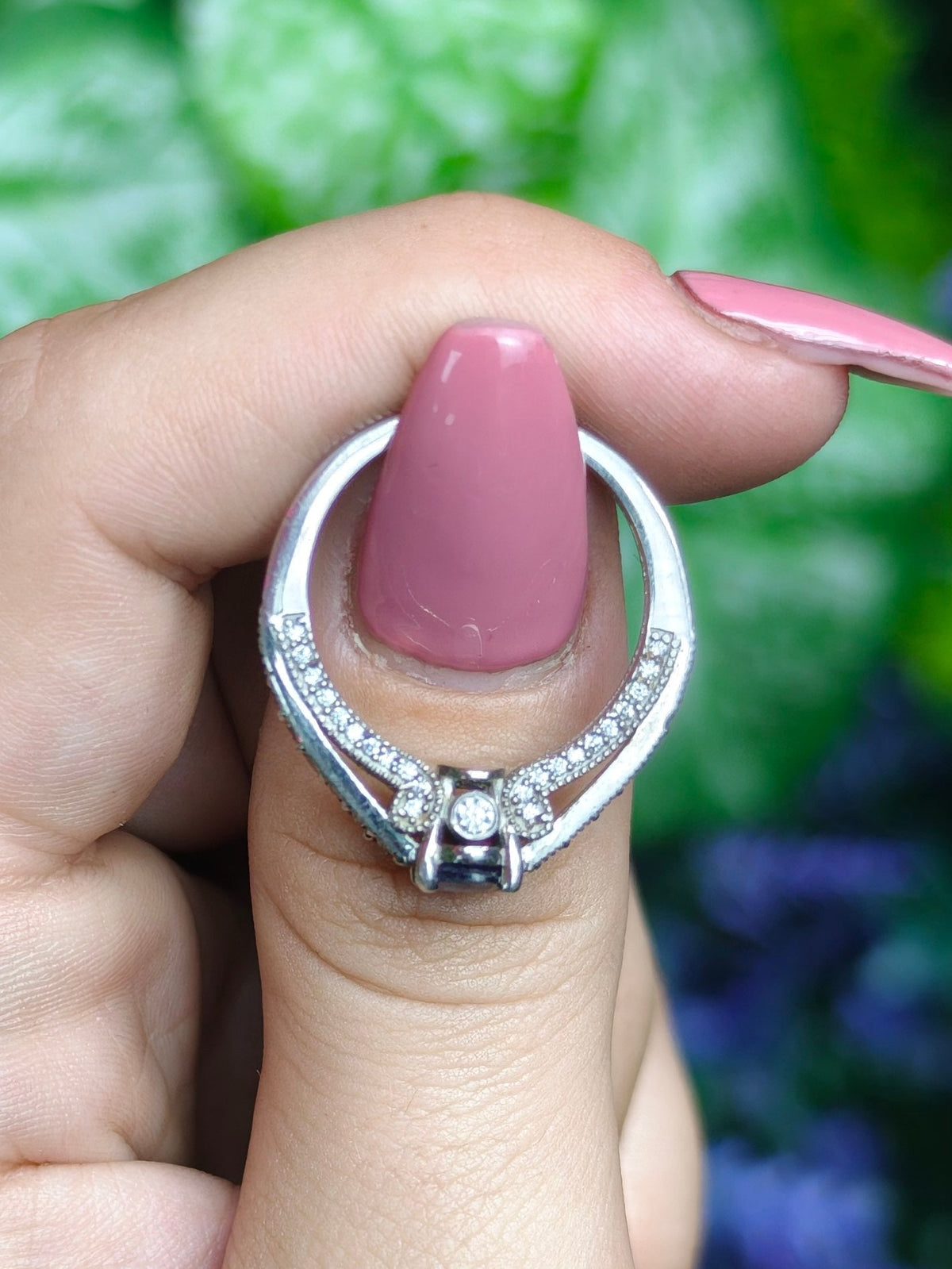 Sapphire Ring Size 8.5 Sterling Silver