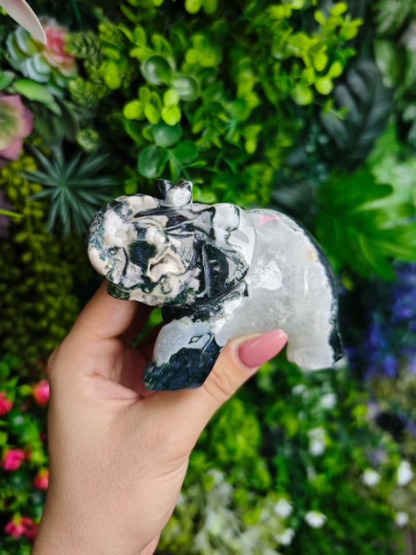 Moss Agate Elephant