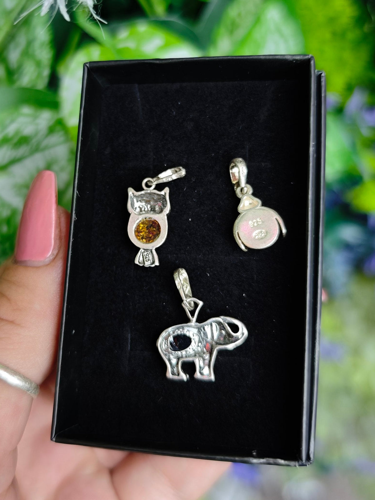 Baltic Amber Sterling Silver Pendants