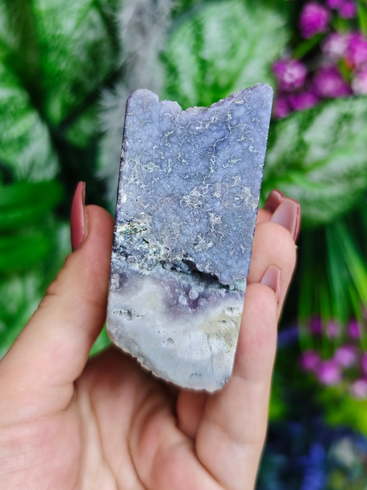 Grape Agate Half Raw Tower