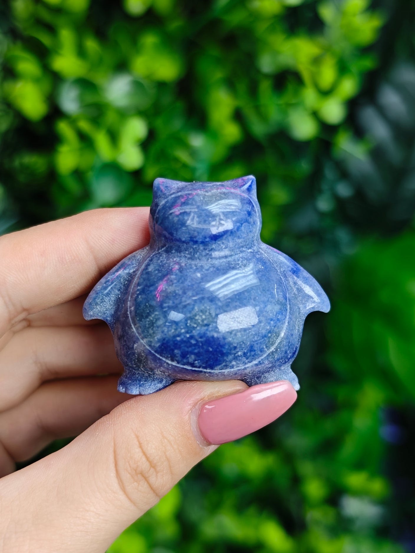 Blue Aventurine Snorlax Carving