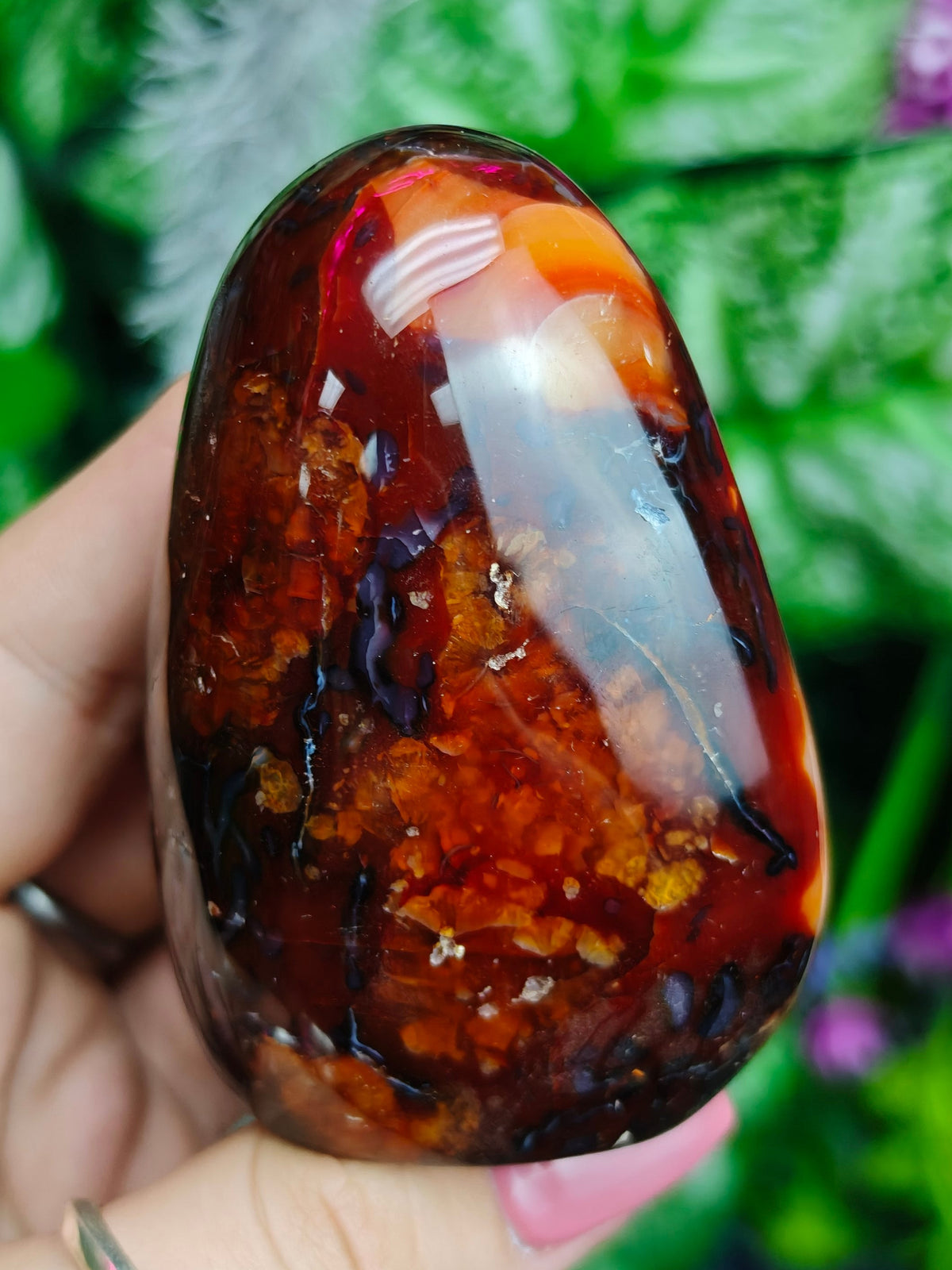 Carnelian & Orca Agate Freeform