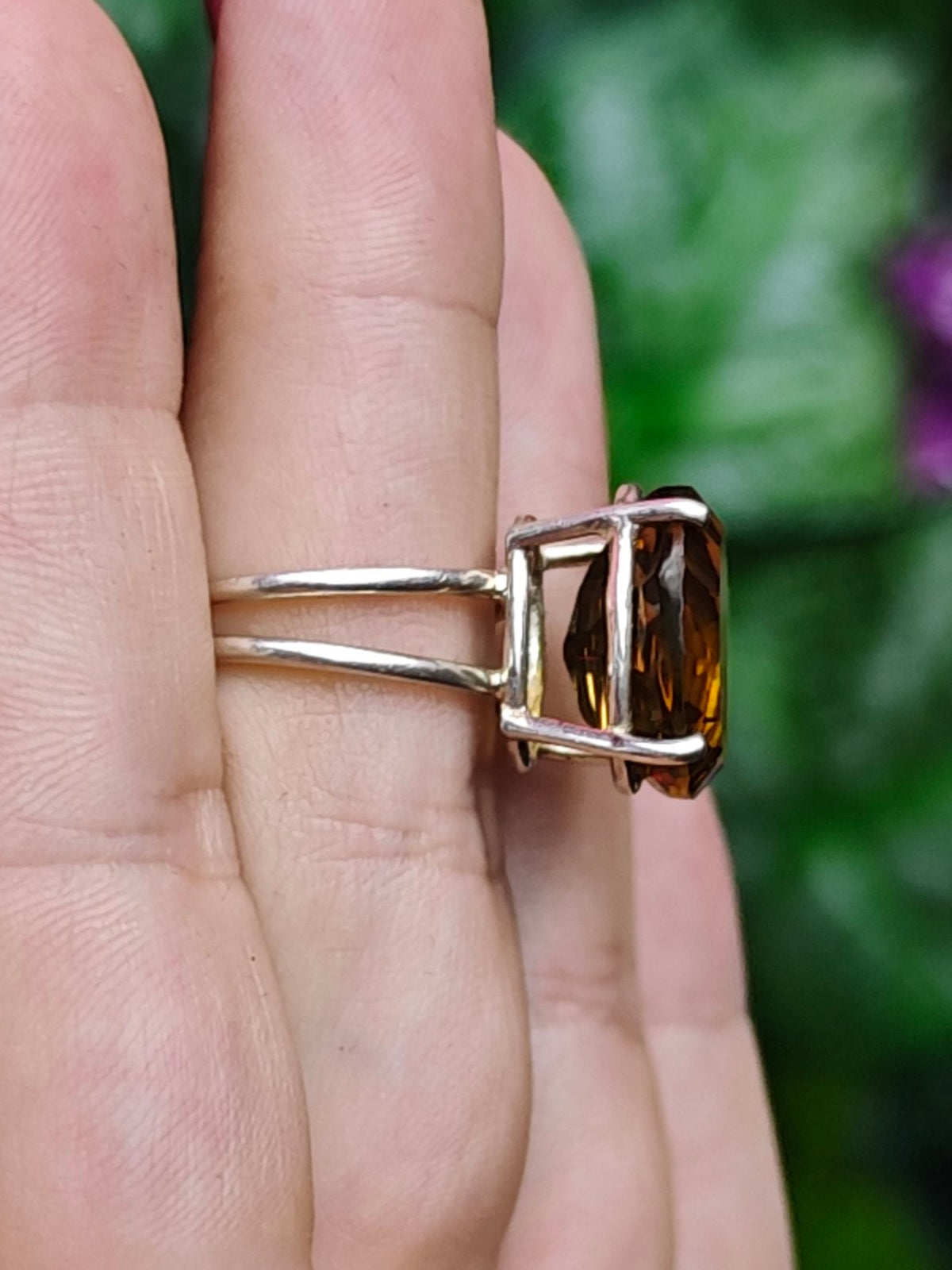 Citrine Ring Size 7 Sterling Silver