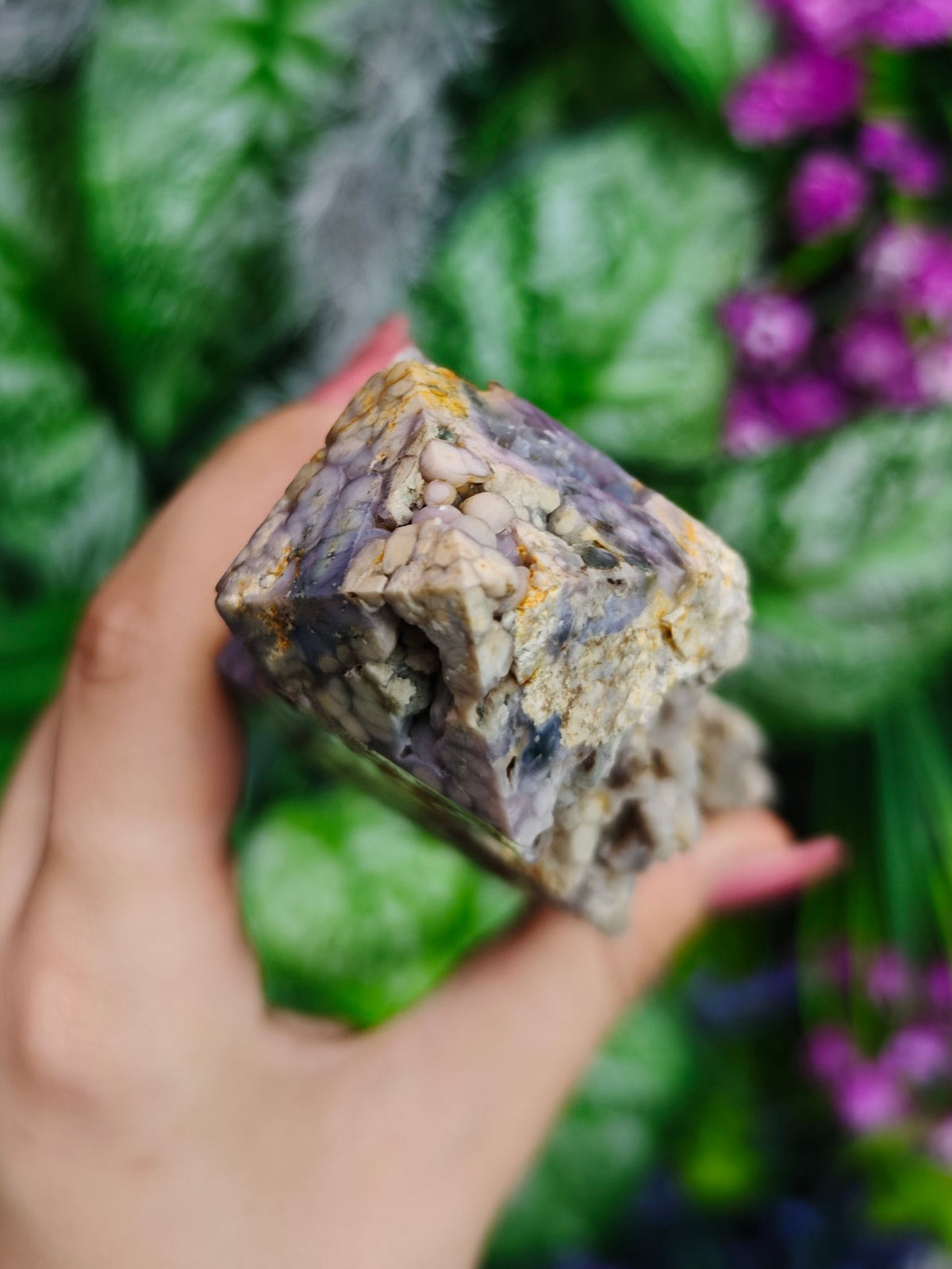 Grape Agate Half Raw Tower