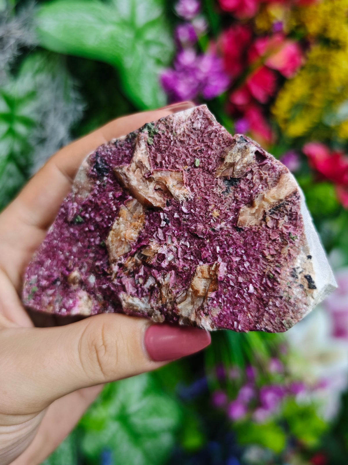Cobalto Calcite, Malachite, with Cerussite Raw Stone