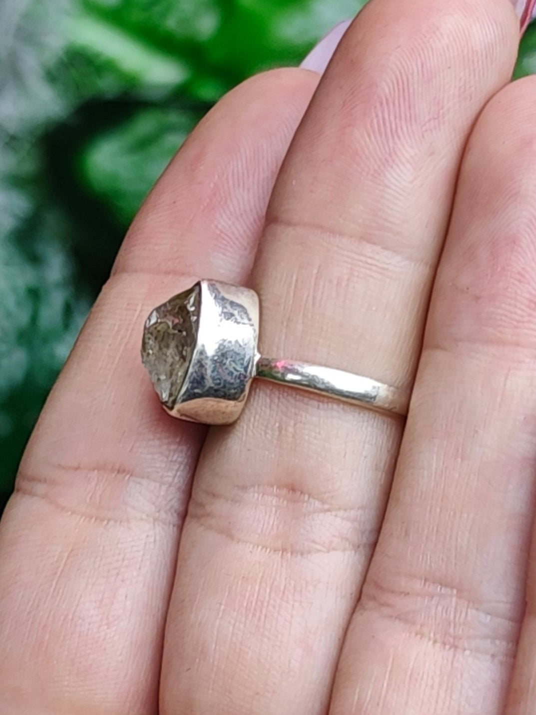 Herkimer Diamond Ring Size 6 Sterling Silver