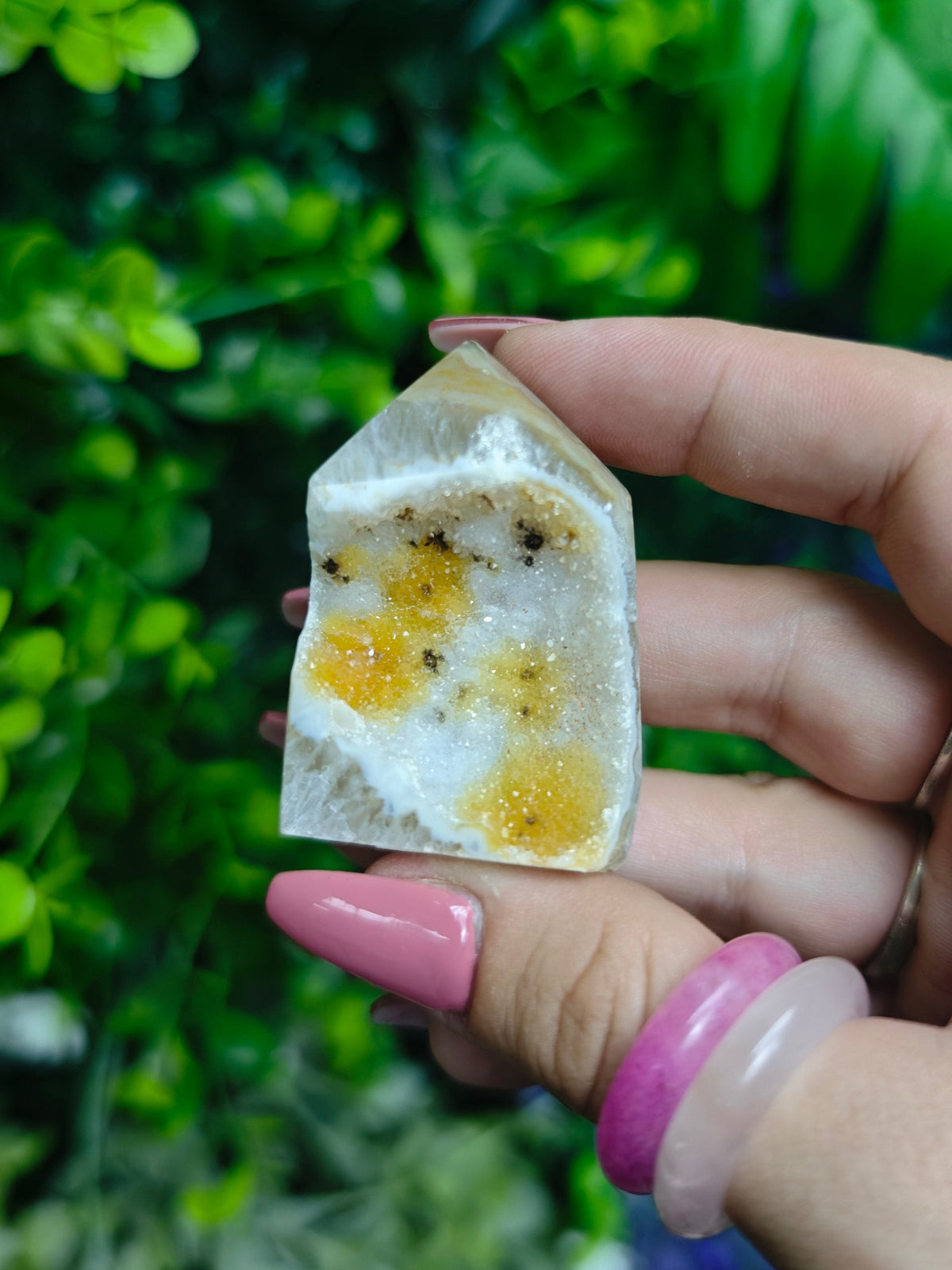 Brazilian Golden Druzy Agate Tower
