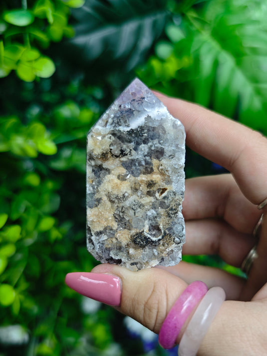 Brazilian Amethyst & Agate Druzy Tower