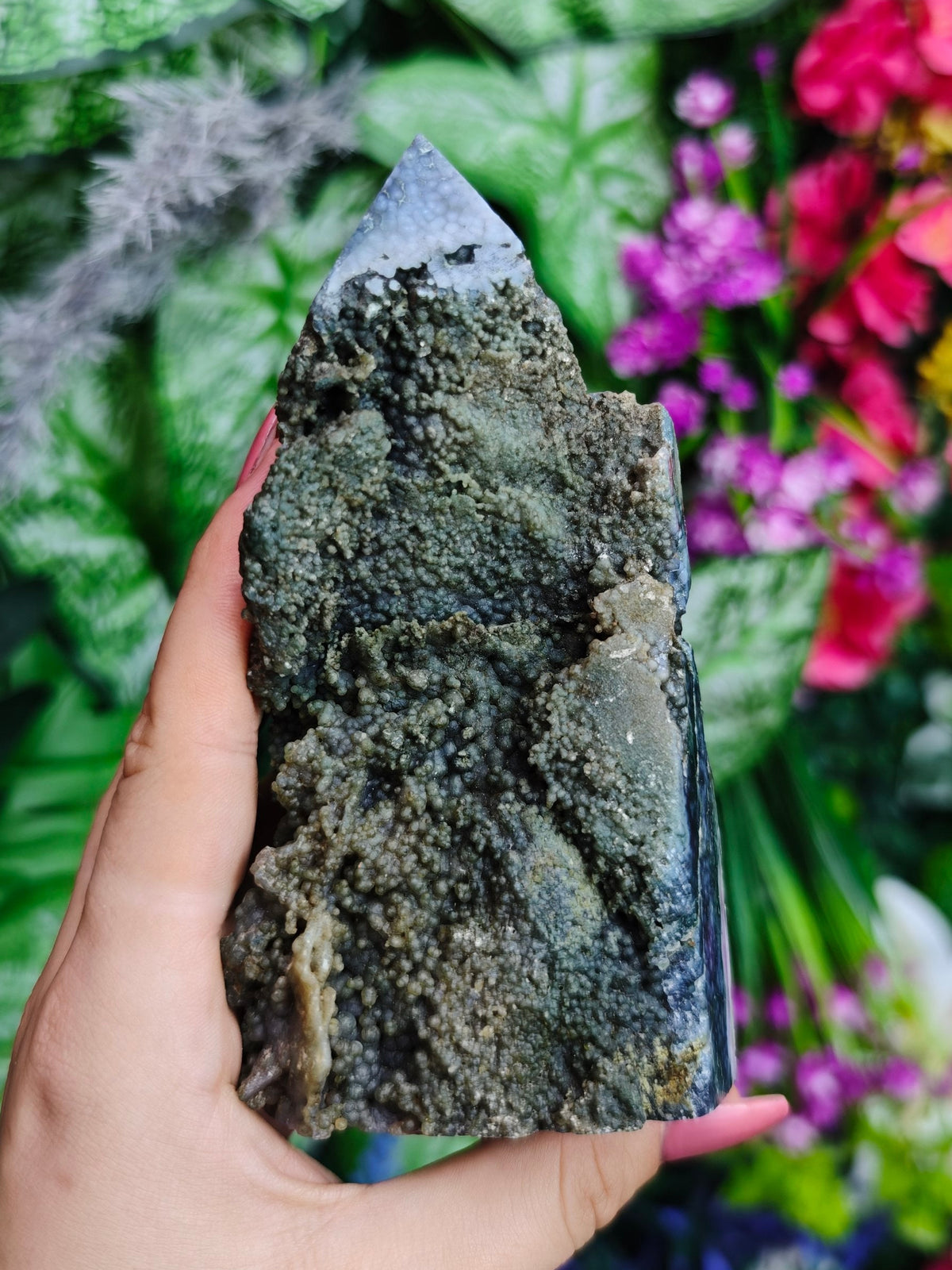 Grape Agate Half Raw Tower