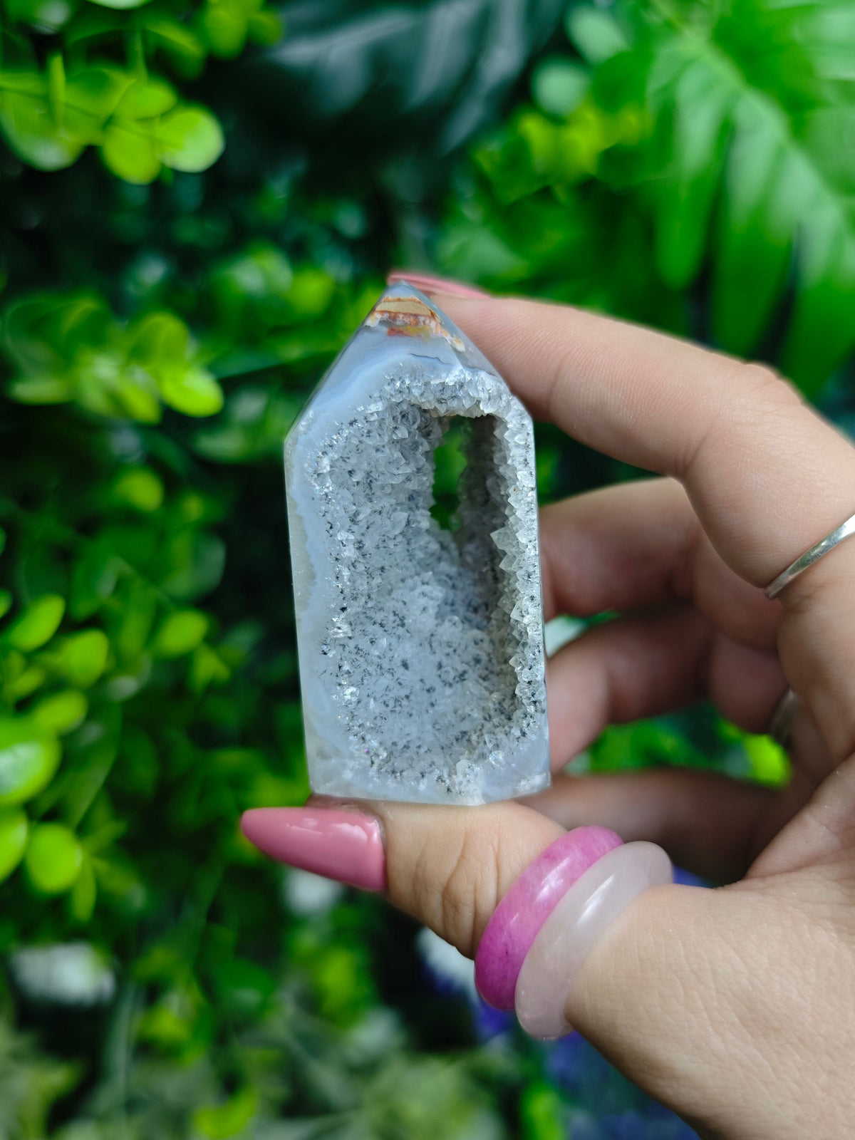 Brazilian Agate Portal Tower with Goethite